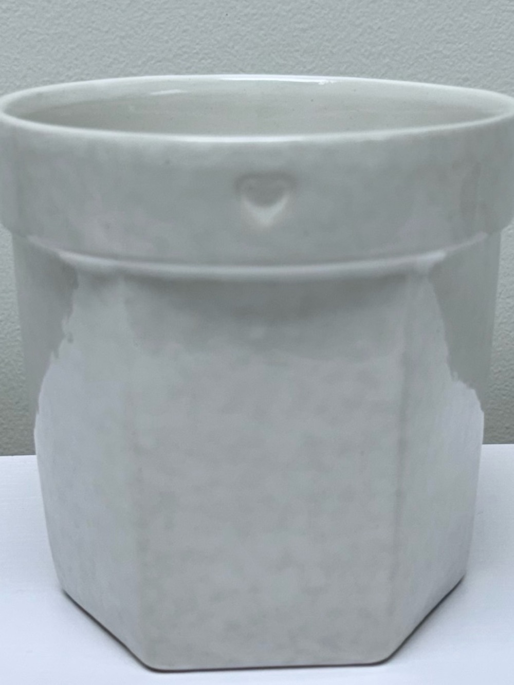 6" Ceramic Planter Pot with Heart Sour Cream - Hearth & Hand™ with Magnolia - Picture 7 of 7